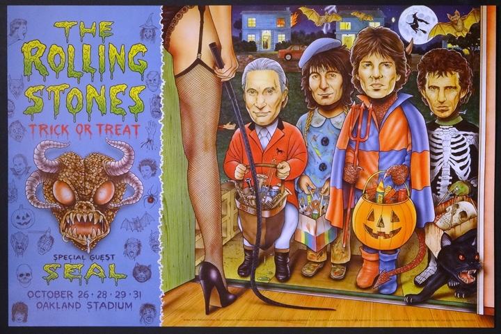 Rolling Stones Oakland 1994 BGP Halloween Concert Poster - Listing ...